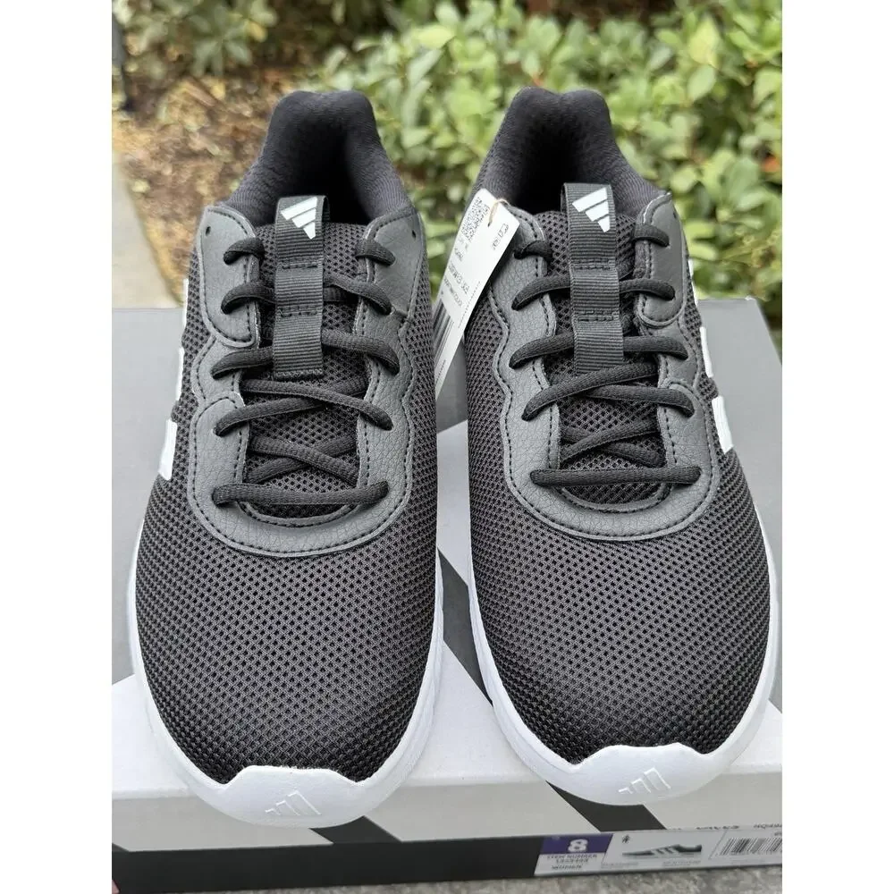 Adidas Arch Rise Cloudfoam Flex Laces Black Sneakers Women's 8 Wide Fit NWT